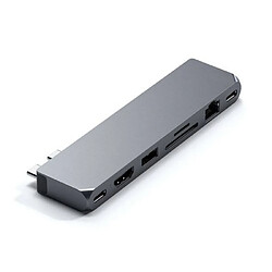 Satechi Hub Double USB pour MacBook en Aluminium Pro Hub Max HDMI 4K Gris anthracite