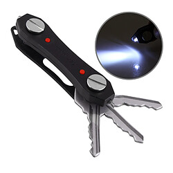 Wewoo Key Ninja Multi-fonction Poche En noir Acier Inoxydable Clé Organisateur Clip Holder Gouvernante Smart Chain avec LED Lumière et Décapsuleur pas cher