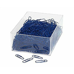 Mgm Wedo 901244603 Trombones en métal revêtu de plastique 27 mm Bleu Lot de 1000