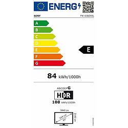 Moniteur Videowall Sony FW-65BZ40L 4K Ultra HD 65" 60 Hz