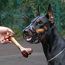 Acheter Universal Masque réglable pour chien de compagnie, morsure d'écorce, bouche de filet, modification de la muselière, anti-morsure, outil d'entraînement pour chien de compagnie (L)