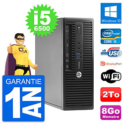 PC HP ProDesk 400 G3 SFF Intel i5-6500 RAM 8Go Disque Dur 2To Windows 10 Wifi - Occasion