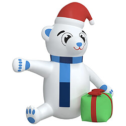 Avis vidaXL Ours en peluche gonflable de Noël à LED 180 cm