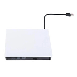 Alpexe Lecteur CD/DVD Externe, USB 3.0 Graveur Compatible avec Windows XP/2003/Vista/7/8.1/10, Linux, Mac OS (Blanc)