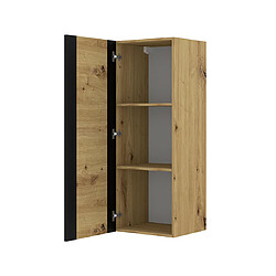 Bestmobilier Pedro - étagère suspendue - bois et noir - 125 cm