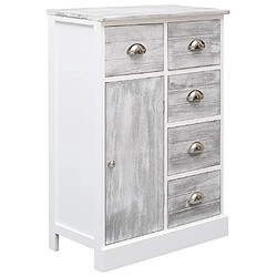 Acheter Maison Chic Buffet commode,console avec 10 tiroirs pour rangement Gris 113x30x79 cm Bois -MN35348