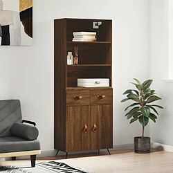 Maison Chic Buffet,Meuble de Rangement,commode pour salon,Cuisine Chêne marron 69,5x34x180 cm Bois d'ingénierie -MN73072