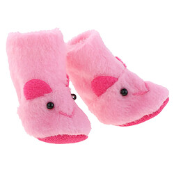 Chaussures de bottes de neige en peluche mignon de 1/6 pour 12 '' blythe dolls pink pas cher