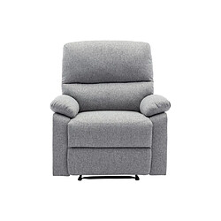 Avis Vente-Unique Fauteuil relax électrique en tissu gris clair LUNANO