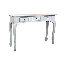 Aubry Gaspard Console 120cm en bois avec tiroirs gris.