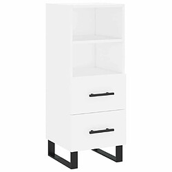 Maison Chic Buffet,Meuble de Rangement,commode pour salon,Cuisine blanc 34,5x34x90 cm bois d'ingénierie -MN73737