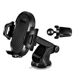 Support de téléphone de voiture Easy Clamp, nouveau support de téléphone mains libres pour grille d'aération de pare-brise de tableau de bord de voiture, super ventouse, compatible avec iPhone 11/11 Pro/8 Plus/8/X/XR/XS/7 Plus Samsung S20/S10/S9 