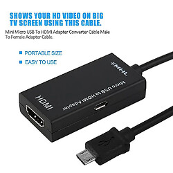 Universal Mini micro Micro USB vers HDMI Adaptter Converter Cable Mâle en Adaptateur Femelle Câble