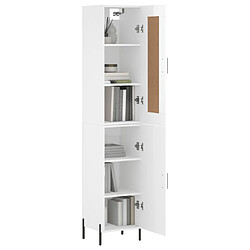 Avis Maison Chic Buffet,Meuble de Rangement,commode pour salon,Cuisine Blanc brillant 34,5x34x180 cm Bois d'ingénierie -MN14777