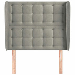 Avis Maison Chic Tête de lit scandinave avec oreilles,meuble de chambre Gris clair 83x23x118/128 cm Velours -MN97907