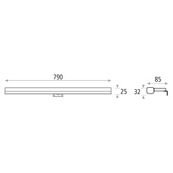 Acb Applique Dustin 1x15W LED Chrome