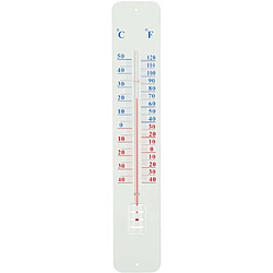 World Of Weather Thermomètre extérieur sur plaque métal 45cm.