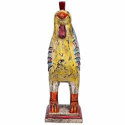 Figurine Décorative Alexandra House Living Bois de manguier Coq 15 x 41 x 31 cm pas cher