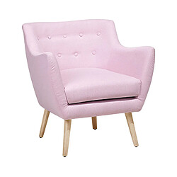 Beliani Fauteuil Rose DRAMMEN