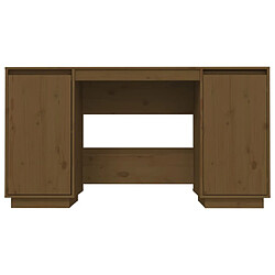 Maison Chic Bureau solide,Table de travail,Bureau d'ordinateur Marron miel 140x50x75 cm Bois massif de pin -GKD10749 pas cher