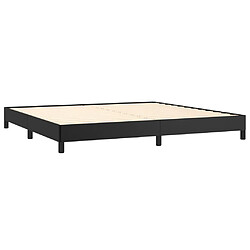 Avis vidaXL Sommier à lattes de lit avec matelas Noir 200x200 cm Similicuir