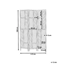 Avis Beliani Paravent à 3 volets en rotin 117 x 180 cm naturel LAMEZIA