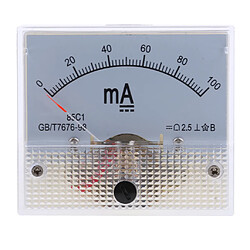 dc ampèremètre analogique panneau compteur amp mètres courant manomètre pointeur type 0-100ma Ampèremètre courant