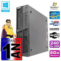 Lenovo PC M92p SFF Intel I5-3470 8Go DDR3 SSD 240Go Wifi W7 (Reconditionné Certifié) · Occasion 