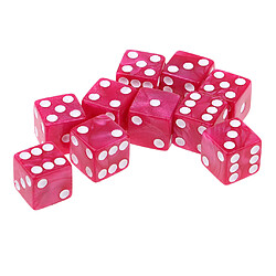 10 pièces six faces d6 dice carré en pointillé pour les donjons et dragons jouets rouge