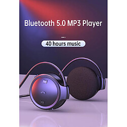 Universal Lecteur de musique MP3 Bluetooth 5.0 Casque sans fil Appel haut-parleur Bluetooth Casque 40 heures de musique |