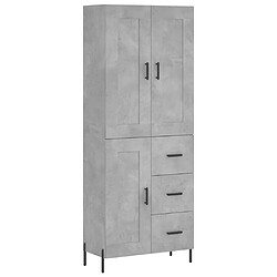 Maison Chic Buffet,Meuble de Rangement,commode pour salon,Cuisine Gris béton 69,5x34x180 cm Bois d'ingénierie -MN15884