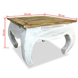 Avis vidaXL Table d'appoint bois d'acajou massif 50x50x35 cm