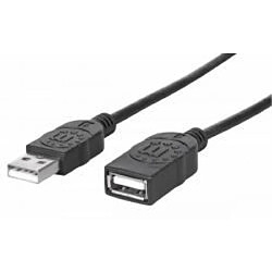 Arte Video Manhattan Câble USB Rallonge Connecteur Mâle A/connecteur Mâle A 1 m Schwarz Noir