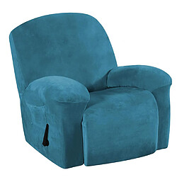 Avis Housse De Canapé Inclinable En Velours élastique Housse De Fauteuil Antidérapante Bleu