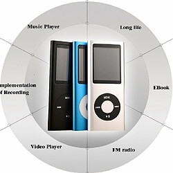 Lecteur De Musique Radio Hifi Lecteur Mp3 Écran Lcd Numérique Enregistrement Vocal Lecteur Fm Bleu pas cher