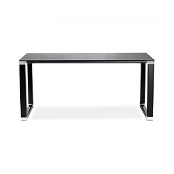 Mes Bureau design 160x80x73 cm en verre noir - WARNY