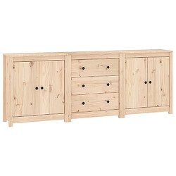 Maison Chic Buffet,Meuble de Rangement,commode pour salon,Cuisine 210x35x80 cm Bois massif de pin -MN75430