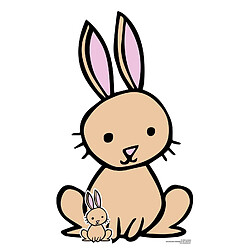 Star Cutouts Figurine en carton Lapin mignon Farmyard animaux 85 cm 