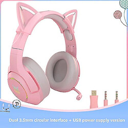 Universal Oreille de chat mignonne fille casque de jeu, micro pour réduire le bruit 7.1 canal pas cher