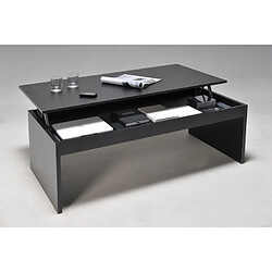 Avis Weber Industries Table basse relevable rectangulaire en bois noir DARWIN