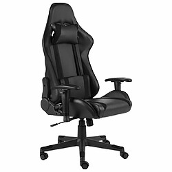 Maison Chic Chaise de jeu, Chaise gaming pivotante, Fauteuil gamer d'ordinateur,Chaise de Bureau Noir PVC -GKD60817