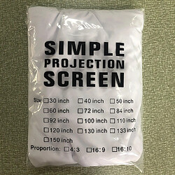 Écran De Projection De Film Pliable Pour Cinéma Maison 60 Pouces (120x90cm) 4: 3