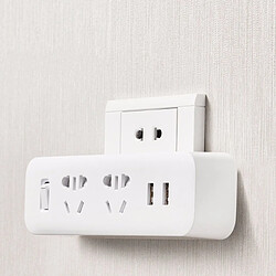 Prise Connectée pour la Maison, Bureau Original Xiaomi Mijia Power Strip Convertisseur Adaptateur de Voyage Plug Portable avec 5V / 2.1A Dual USB Ports de Charge Rapide 