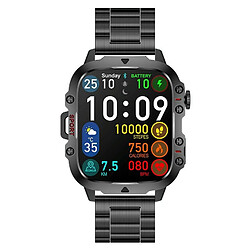 Yonis Montre Connectée Écran Couleur 1.96 Pouces Bluetooth Appel Étanche