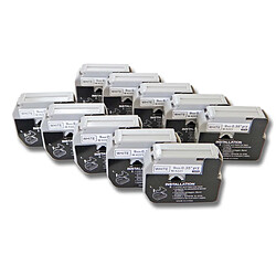 vhbw 10x Cartouche cassette à ruban 9mm pour Brother P-Touch BB4, PT-100, PT-110, PT-55BM, PT-55S, PT-65, PT-65SB comme Brother M-K221. 