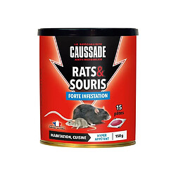 CAUSSADE Boîte 15 pâtes appât pret a l'emploi - Pour rats & souris - 150 g