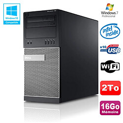 PC Tour Dell Optiplex 790 Intel G630 2,7Ghz 16Go Disque 2000Go DVD WIFI Win 7 · Occasion 