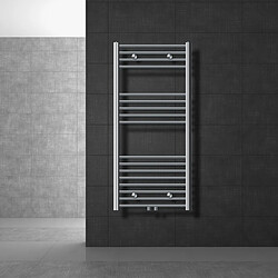 LuxeBath Radiateur sèche-serviette salle de bain acier chrome connexion central 60x120 cm