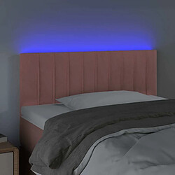 Avis Maison Chic Tête de lit moderne à LED lumineuse pour chambre - Décoration de lit Rose 80x5x78/88 cm Velours -MN73430