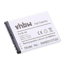 vhbw Li-Ion batterie 1300mAh (3.7V) pour portable téléphone Smartphone NGM Fred comme NGM BL-22. 